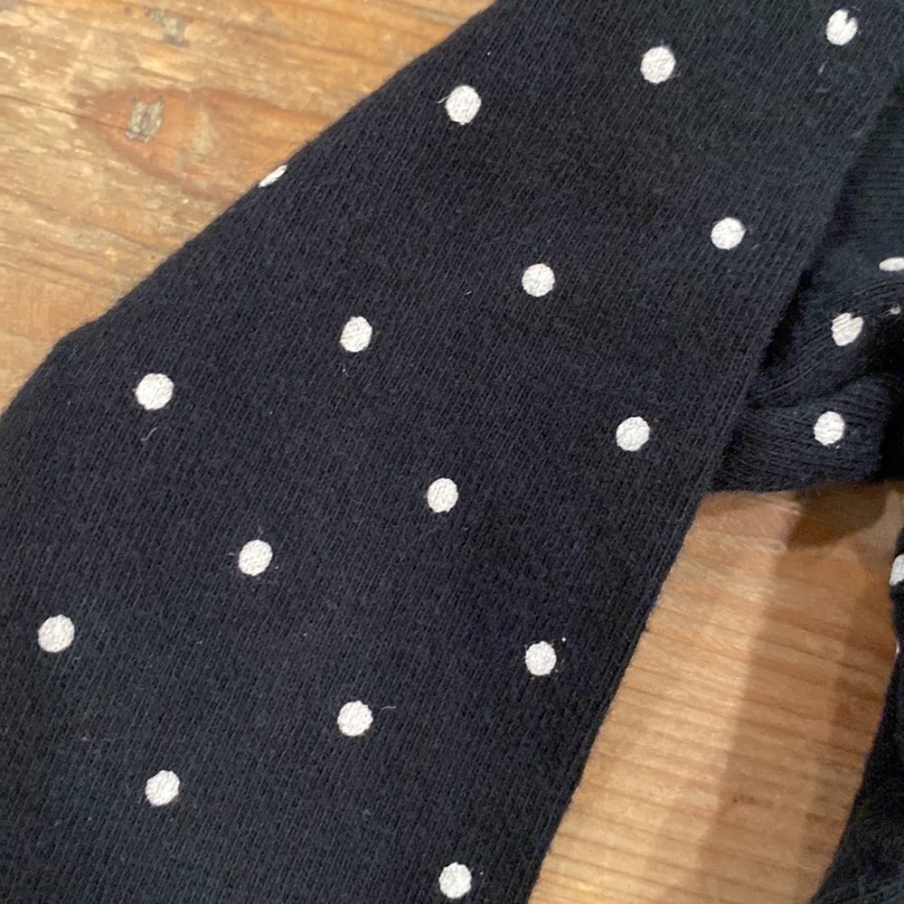 OLD NAVY Infant Dress Black Polka Dot Poof Casual Long Sleeve 6-12 M - Picture 5 of 7